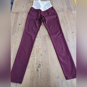 Adriano Goldschmied Maternity The Legging Super Skinny Wine Stretch Velv…